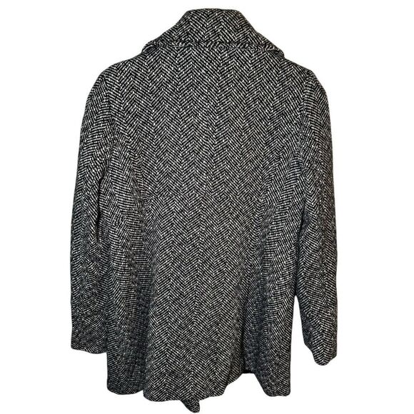 Guess SZ XL Womens Tweed Swing Double Breasted Wool Blend Pea Coat Winter Dressy - Picture 2 of 13